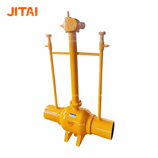 ギア式 DIN 規格 on off Pn40 溶接ボールバルブ